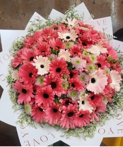 Ramo 50 gerberas y margaritas